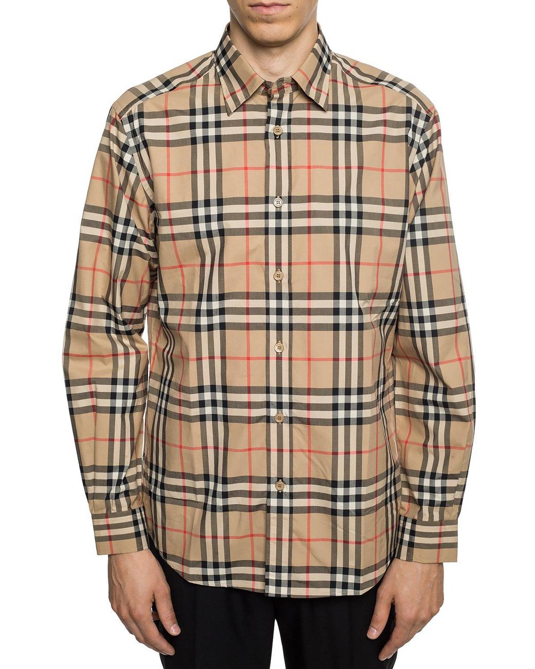 Burberry Striped Shirt in Blue for Men | Lyst