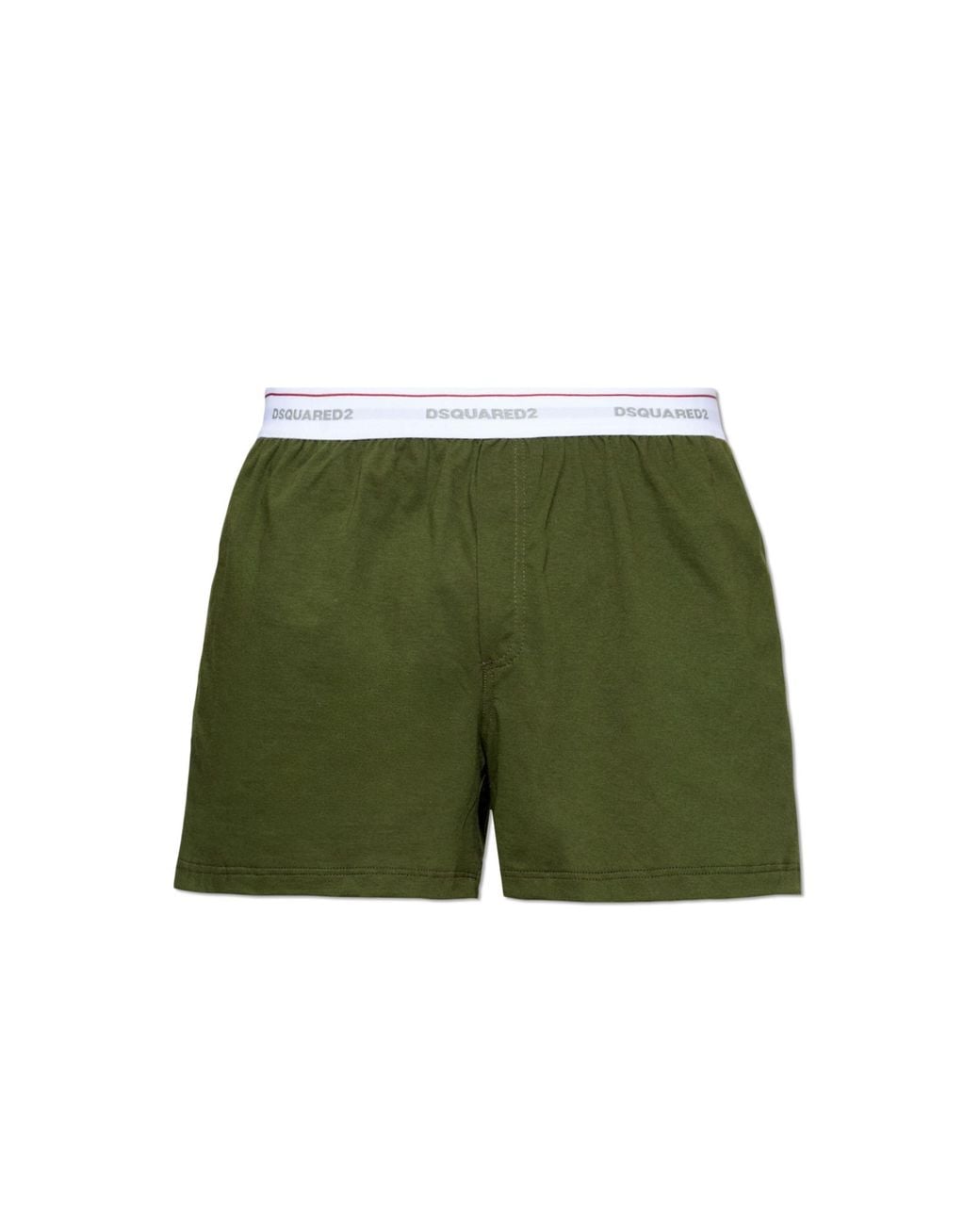 DSquared² Green Cotton Boxers With Logo for men