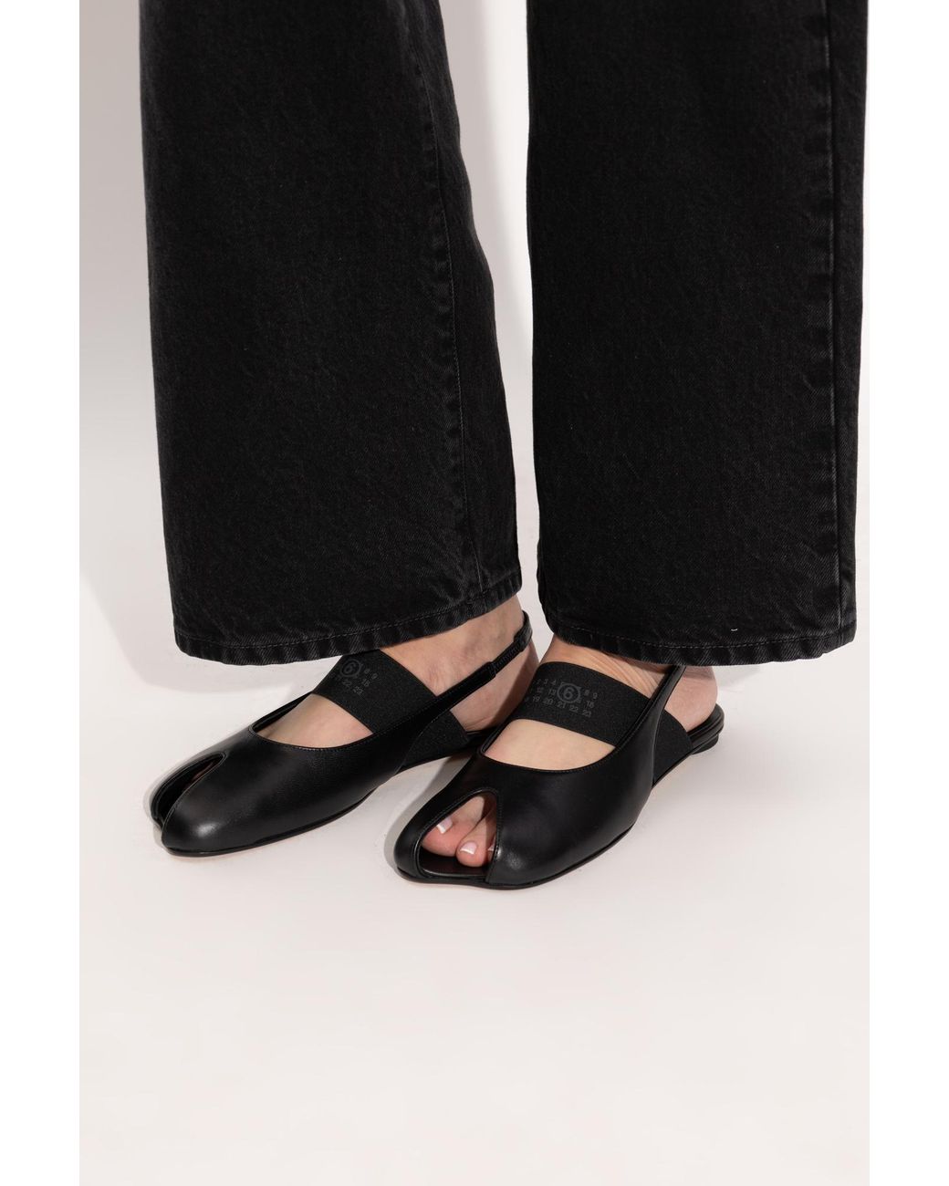 MM6 by Maison Margiela Leather Shoes in Black | Lyst