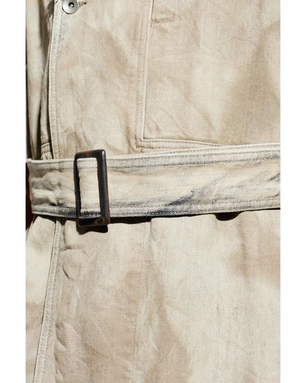 Rick Owens Natural Coat With Short Sleeves for men