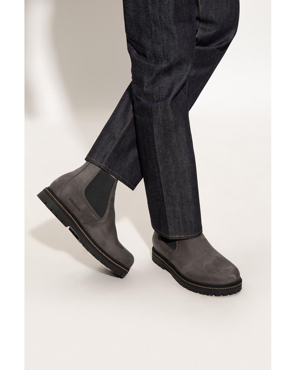 Birkenstock 'stalon Ii' Chelsea Boots in Gray for Men | Lyst