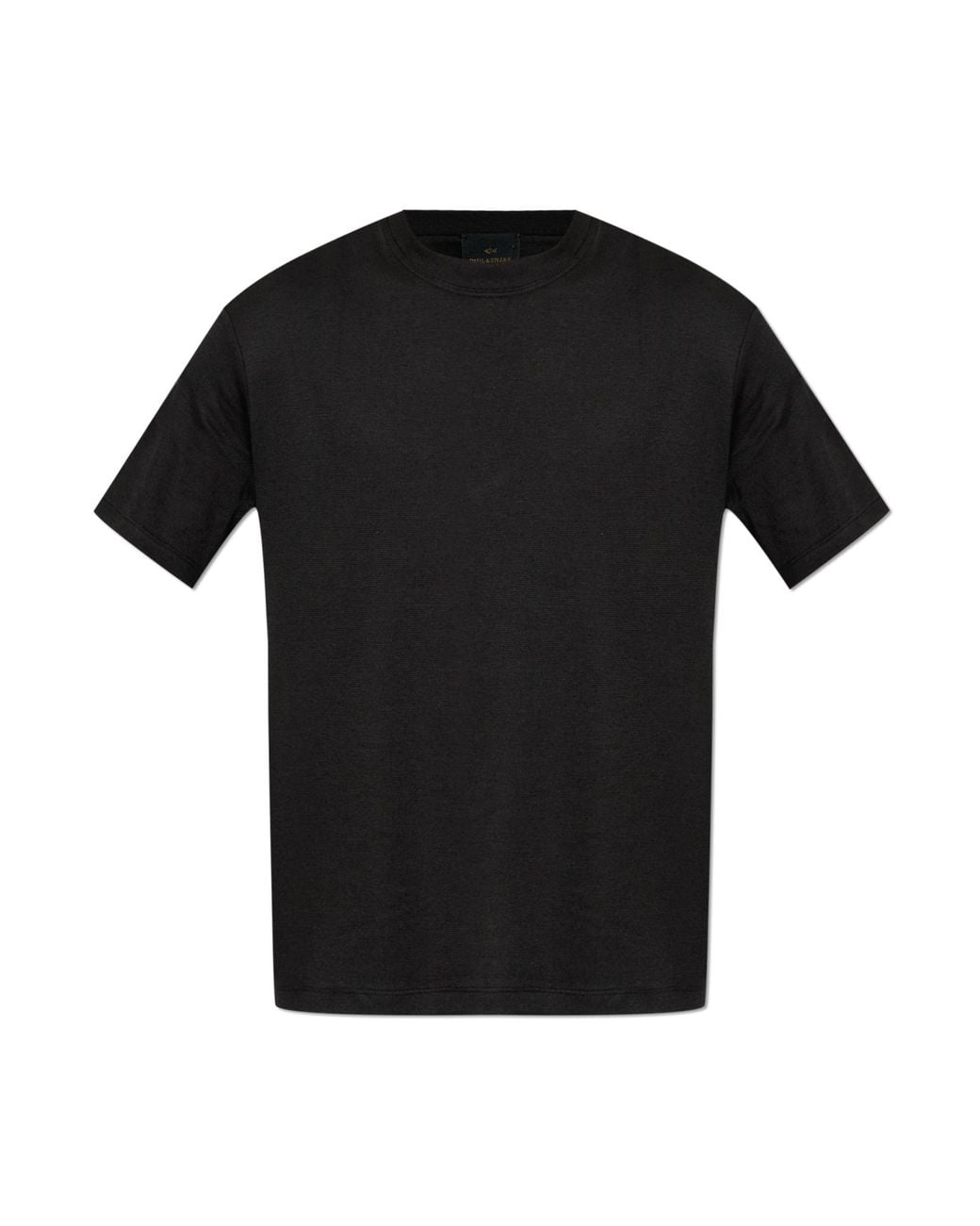 Paul & Shark Black T-Shirt With A Round Neckline for men