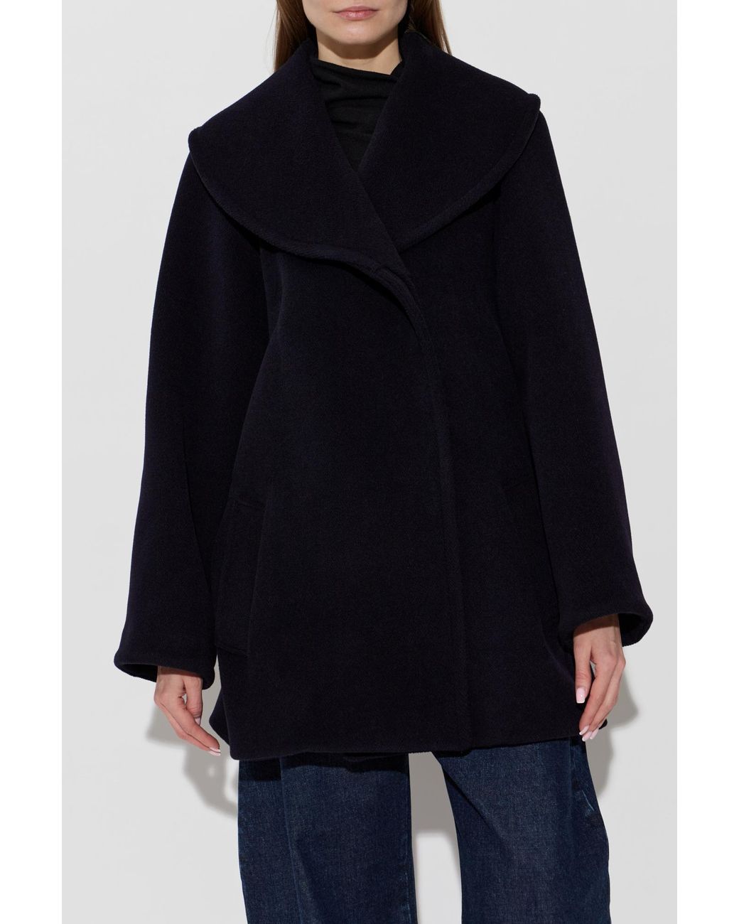 Alaïa Blue Wool Coat