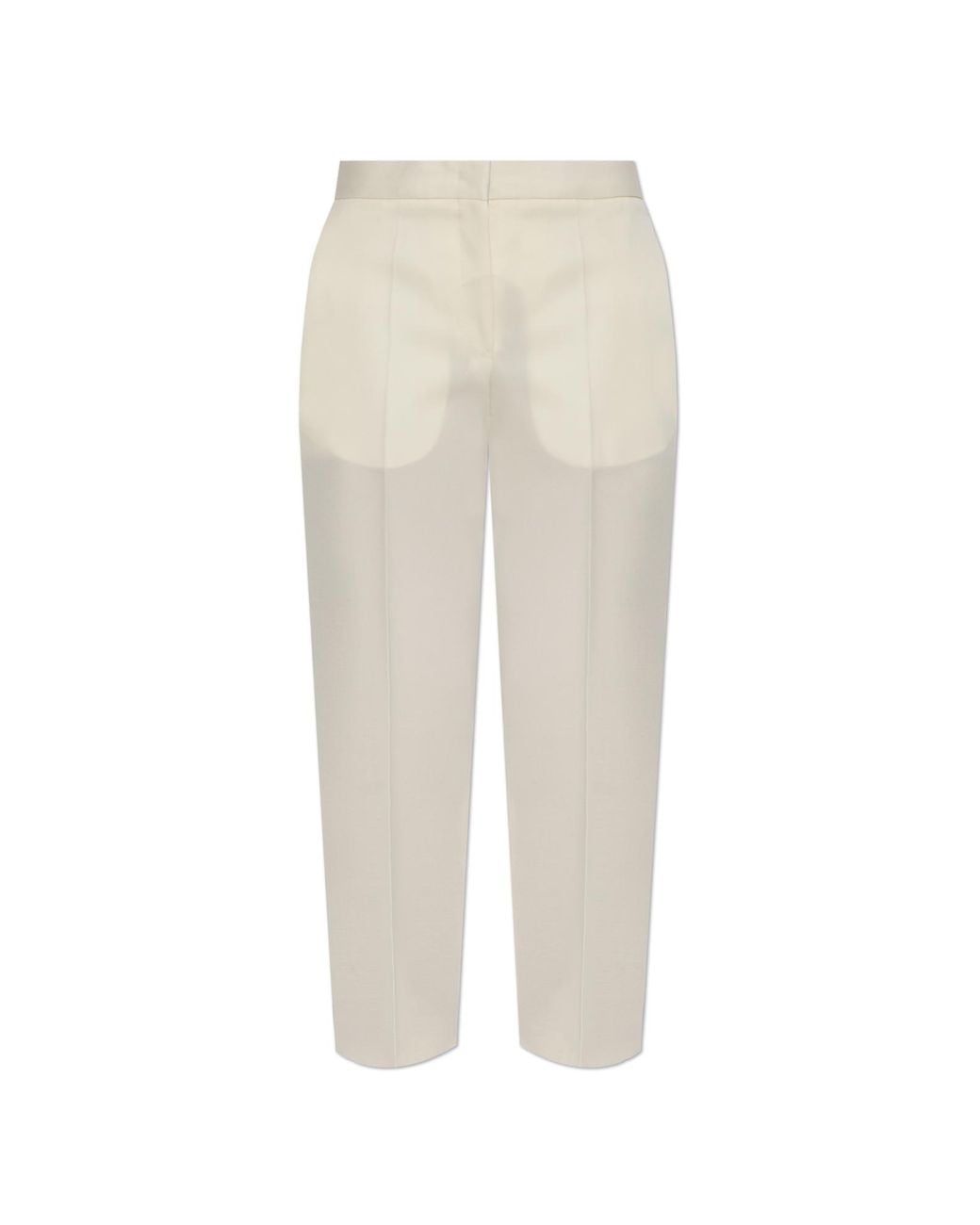Jil Sander White Wool Pants