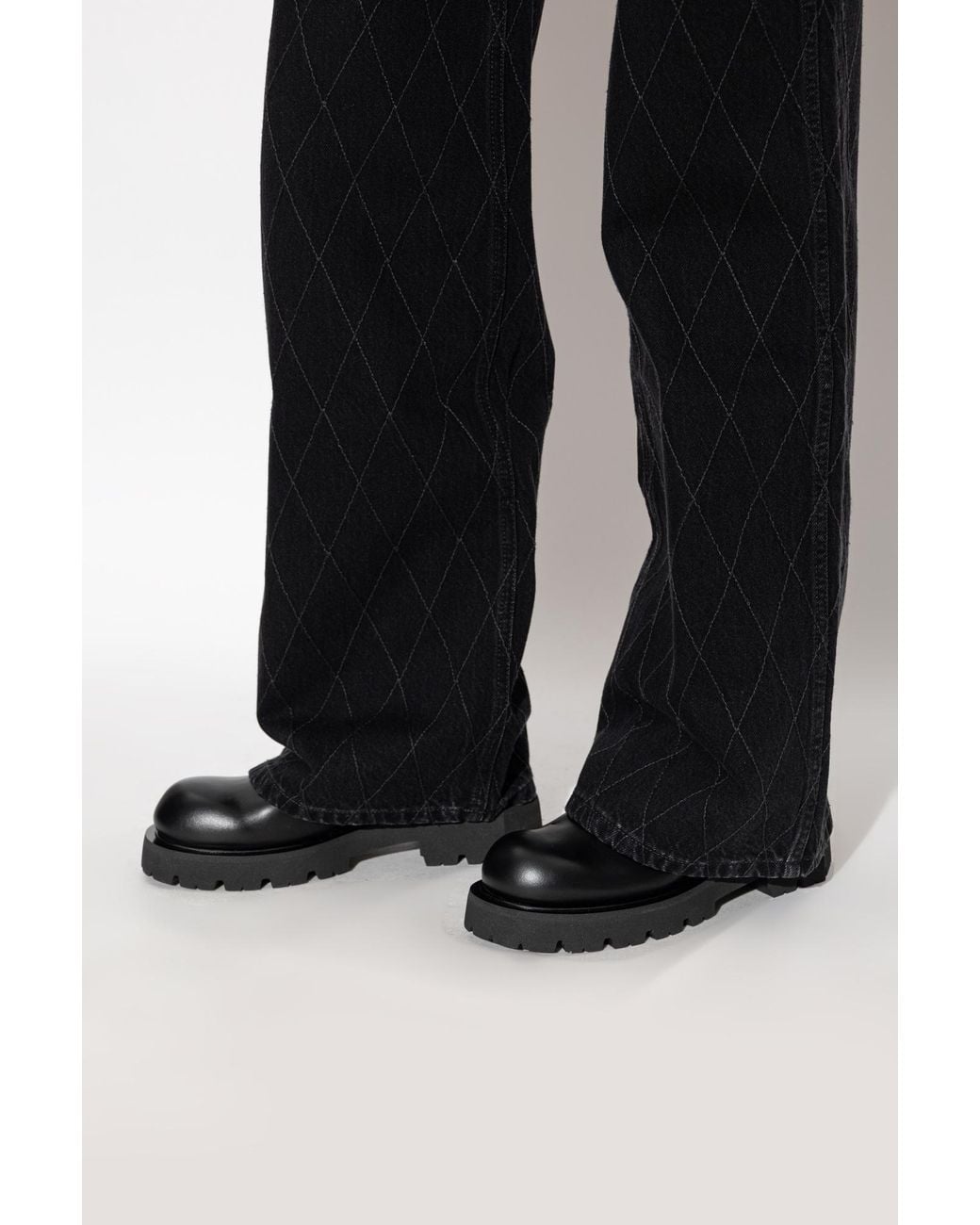 Balmain Black Leather Ankle Boots With A Buckle