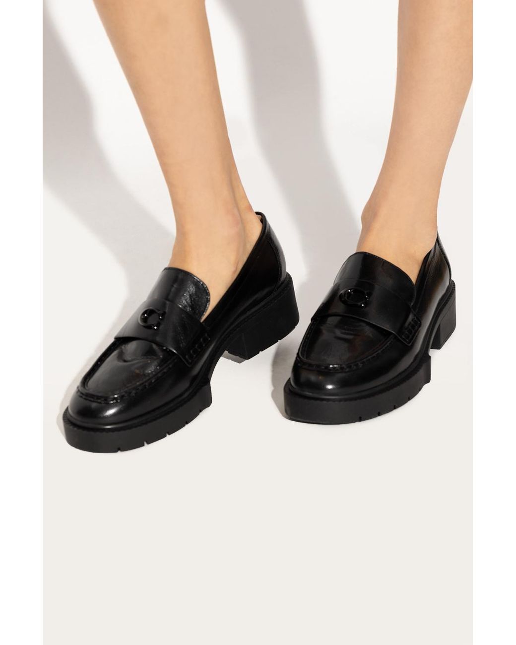 COACH 'leah' Loafers in Black Lyst