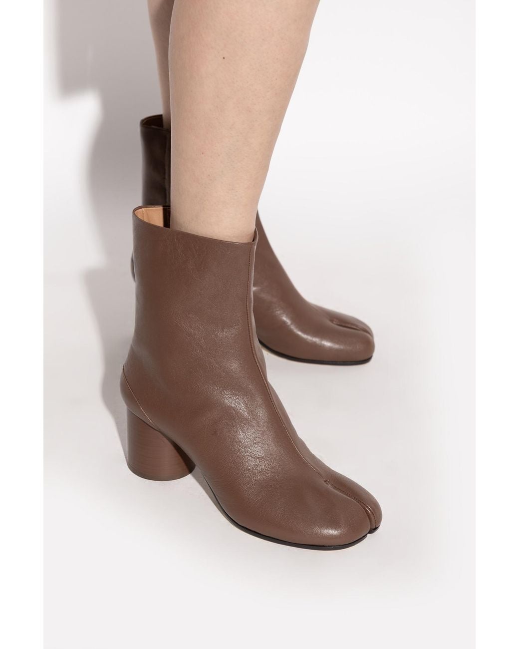 Maison Margiela Brown Leather Ankle Boots