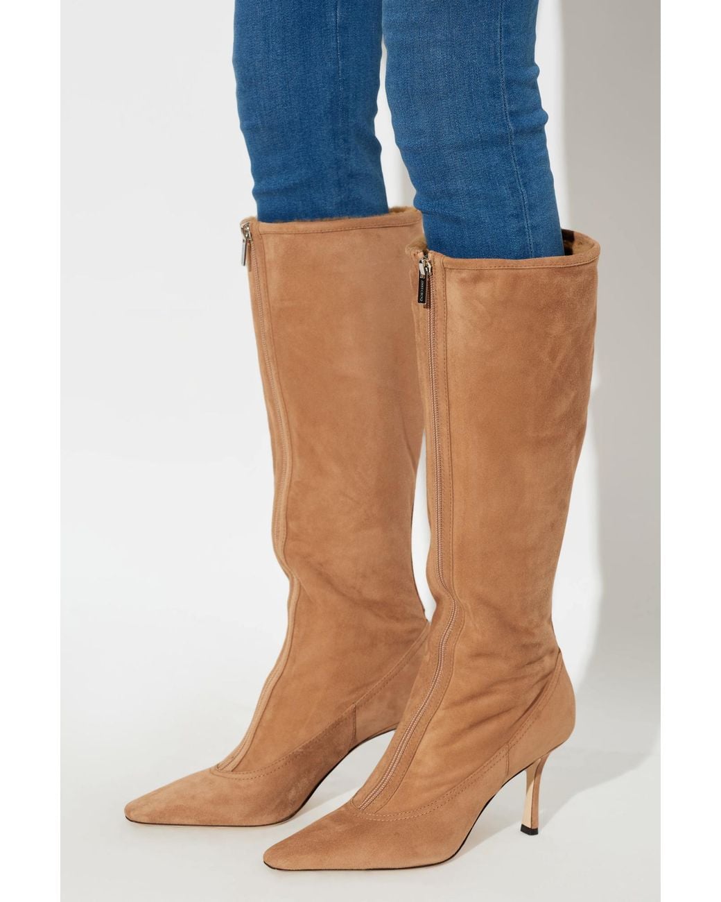Jimmy Choo Brown Jozi High-Heeled Boots