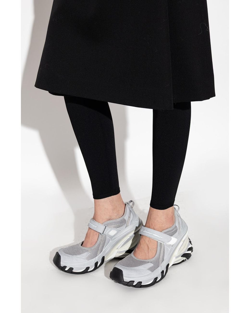 Balenciaga Gray Wedge Sneakers 'Hydra Mary Jane'