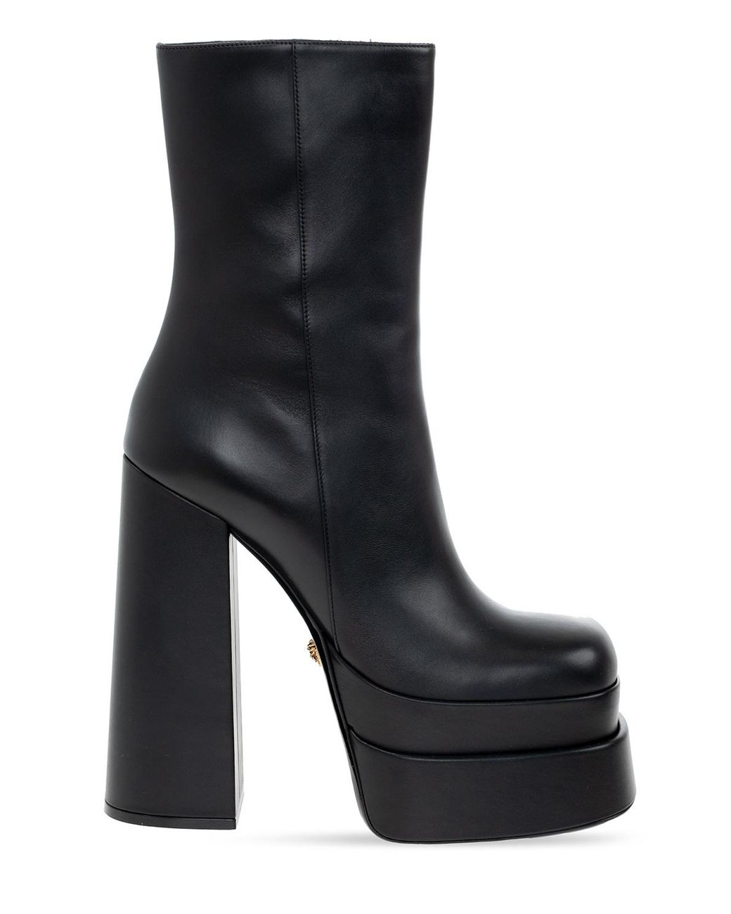 Versace Platform Ankle Boots in Black | Lyst