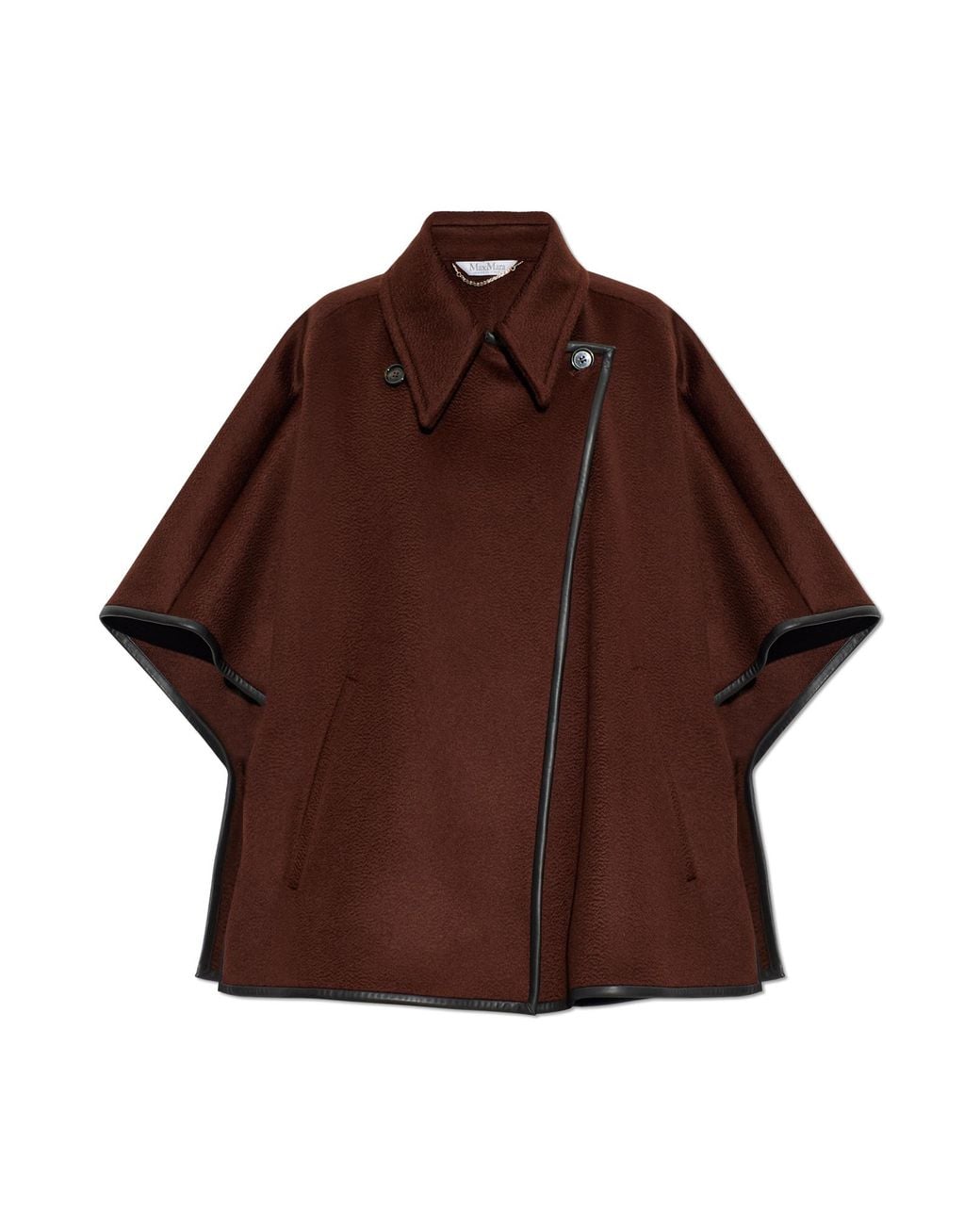 Max Mara Brown Cashmere Cape Coat 'Gentile'