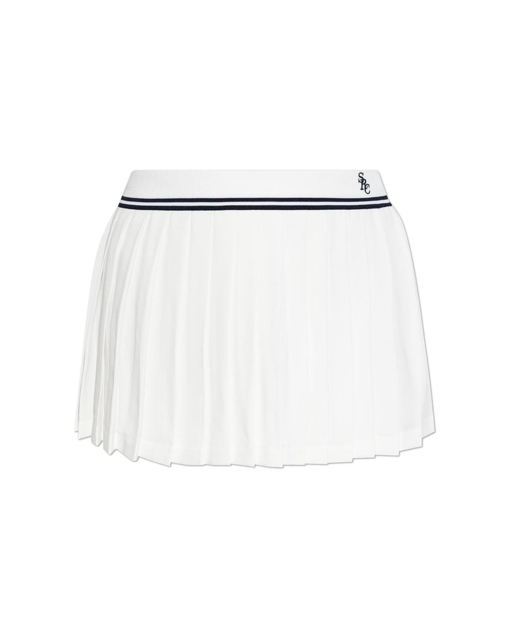 Sporty & Rich White Pleated Skirt