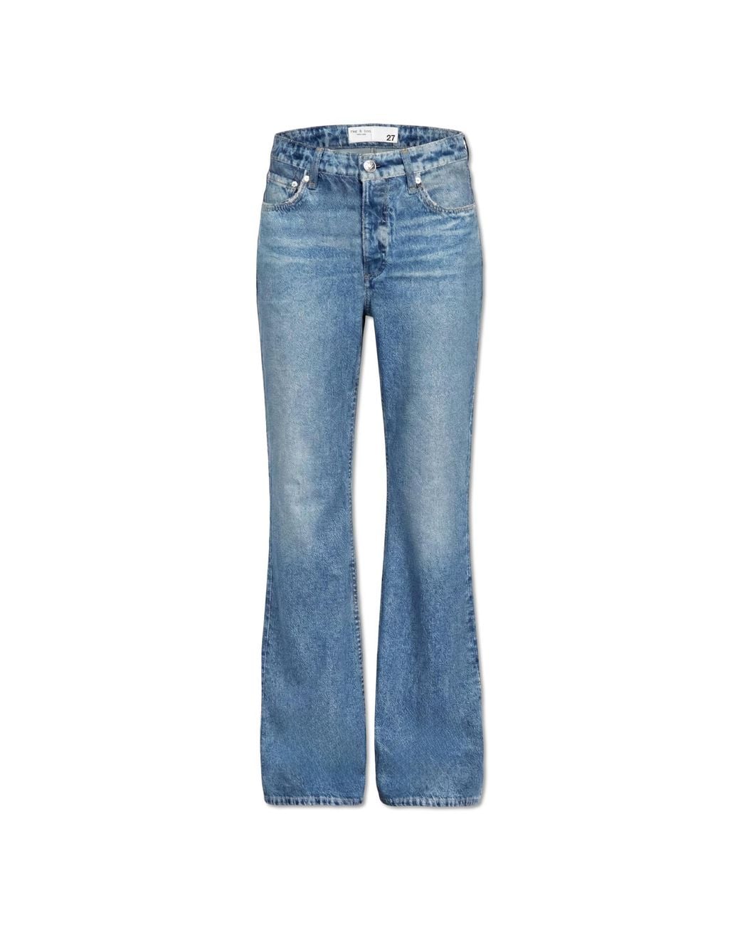 Rag & Bone Blue Flared Leg Trousers