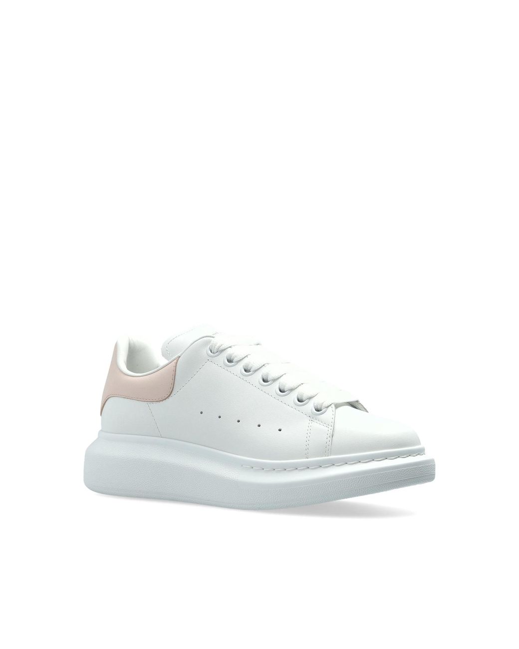 McQueen White Leather Shoes With Logo