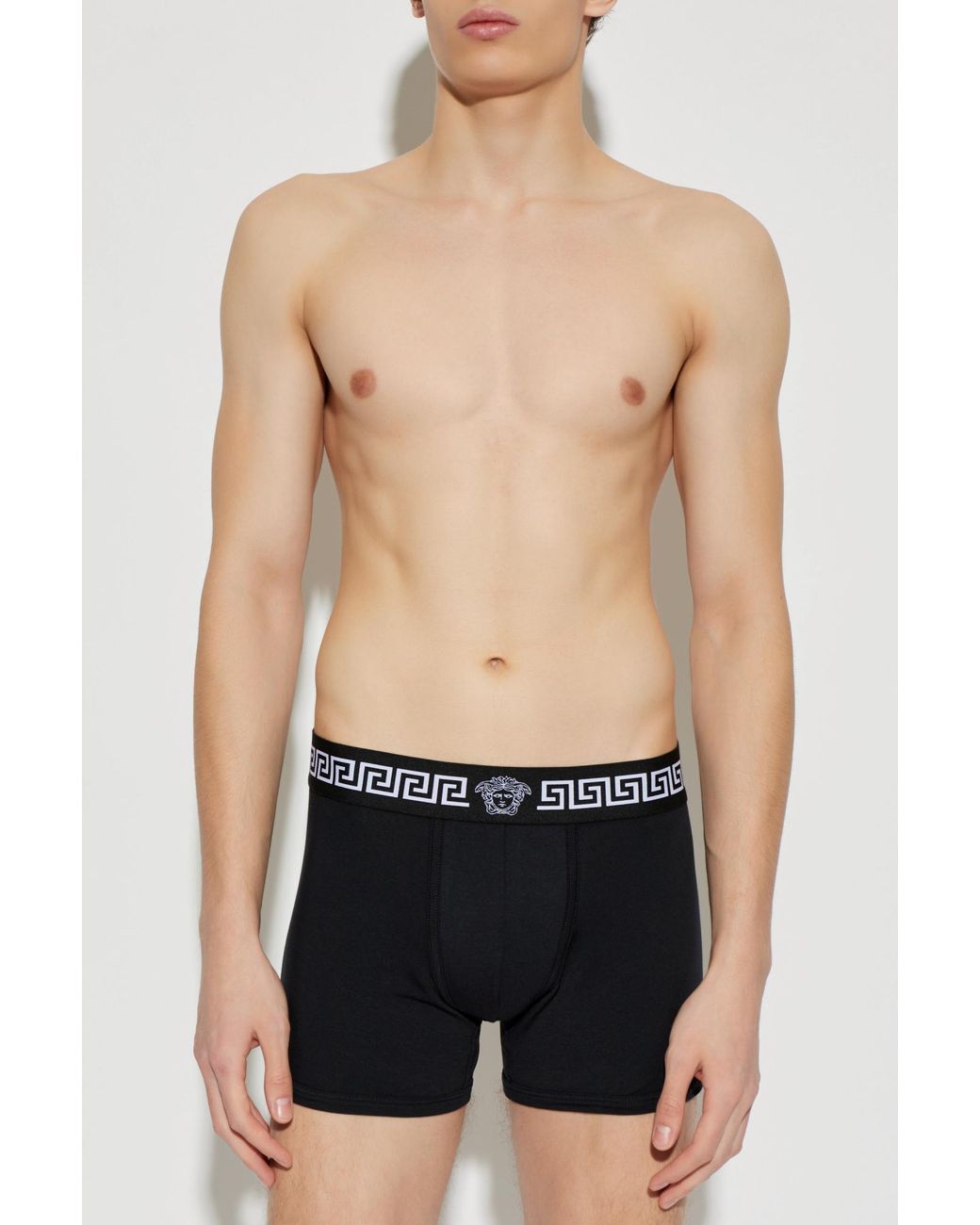 Versace Black Cotton Boxers for men