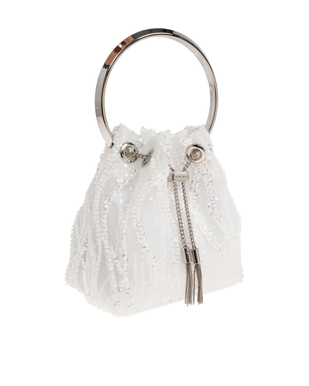 Jimmy Choo White 'Bon Bon' Handbag