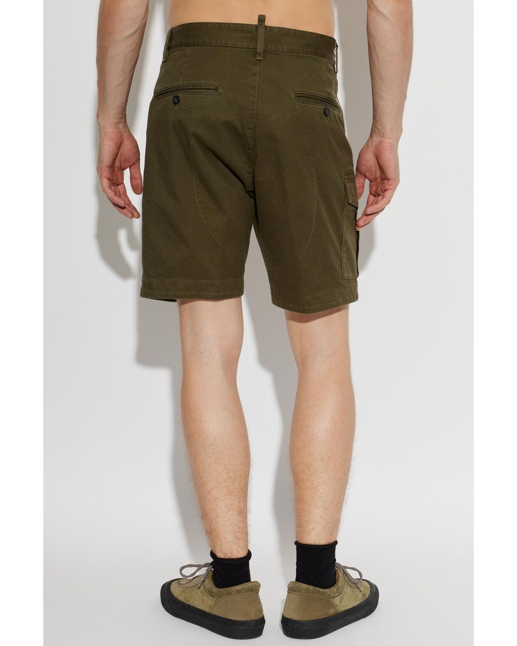 DSquared² Green Cargo Shorts for men