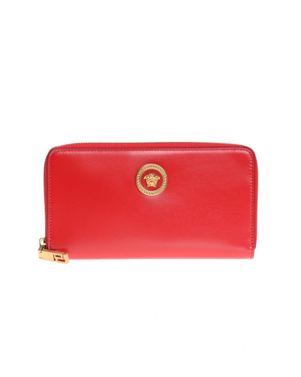 Versace Wallet With Metal Logo in Red - Lyst