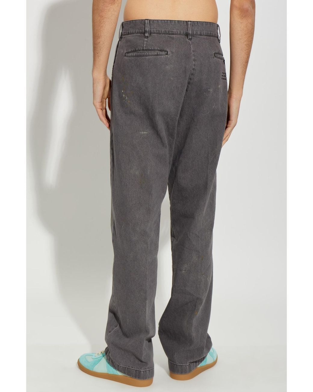 MM6 by Maison Margiela Gray Jeans With A Vintage Effect for men