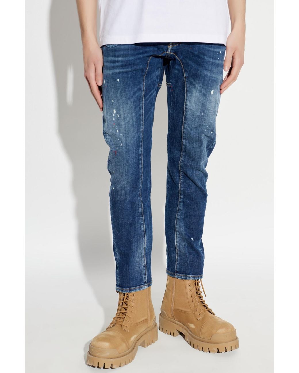 DSquared² Blue 'Biker' Jeans for men