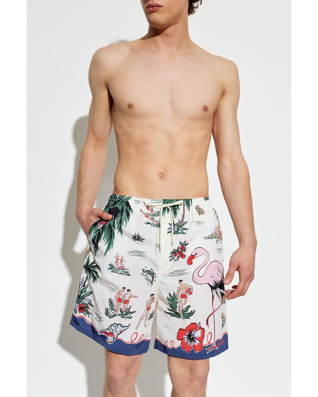 DSquared² White Swim Shorts for men
