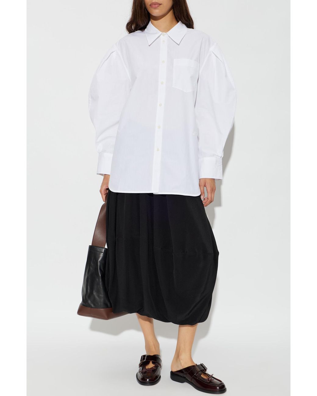 Ganni White Shirt With Pocket