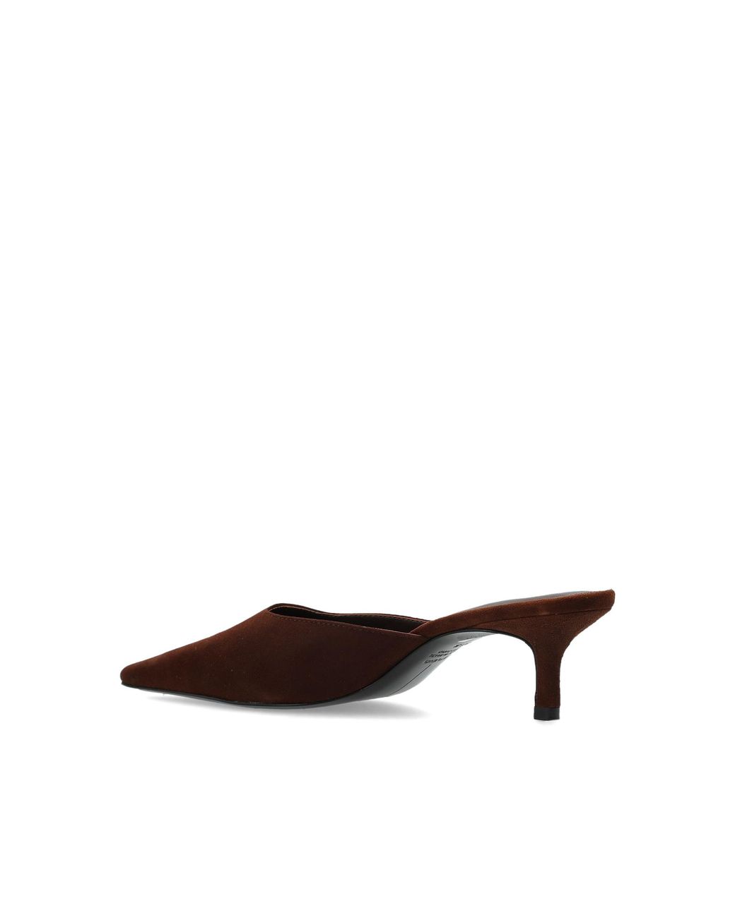 Black Suede Studio Brown Suede Heeled Mules 'Riley 50'