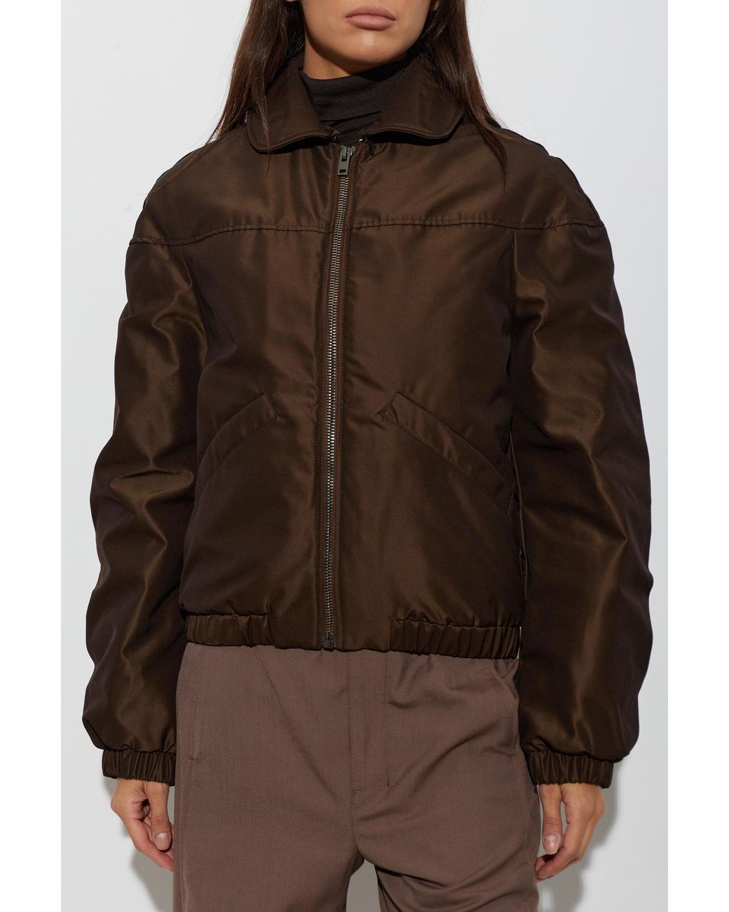 Lemaire Brown Down Jacket With Hood