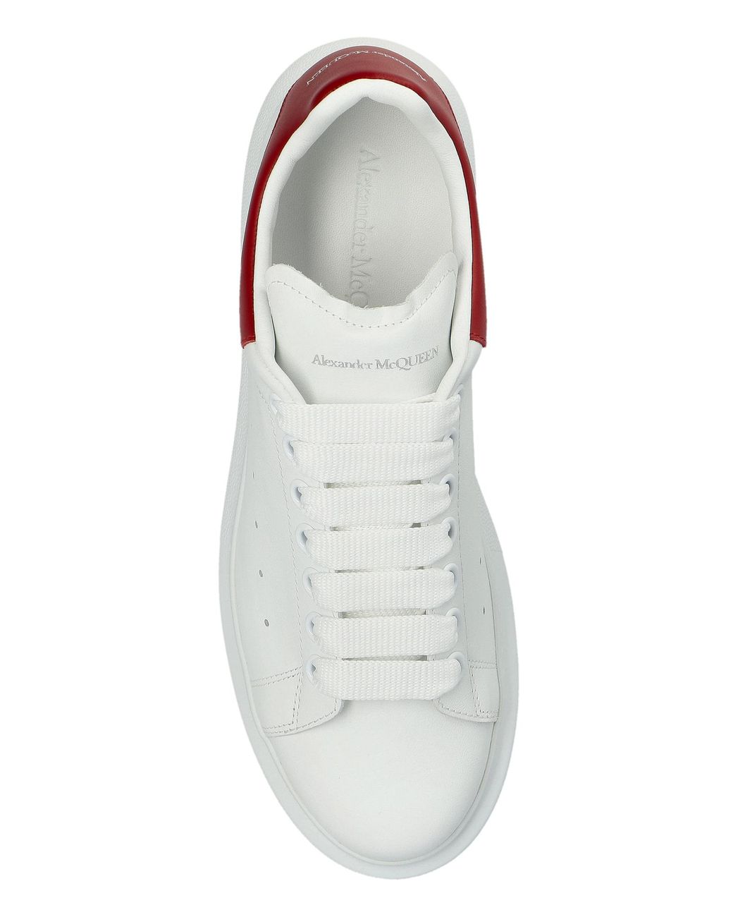 McQueen White Leather Shoes With Logo