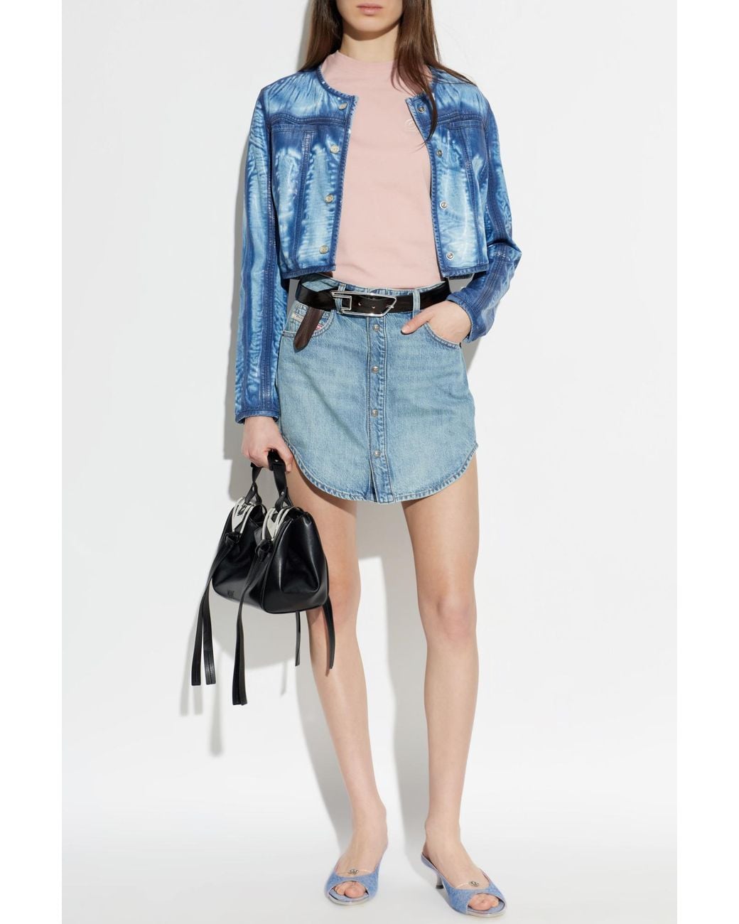 DIESEL Pink T-Shirt 'T-Cropyn'