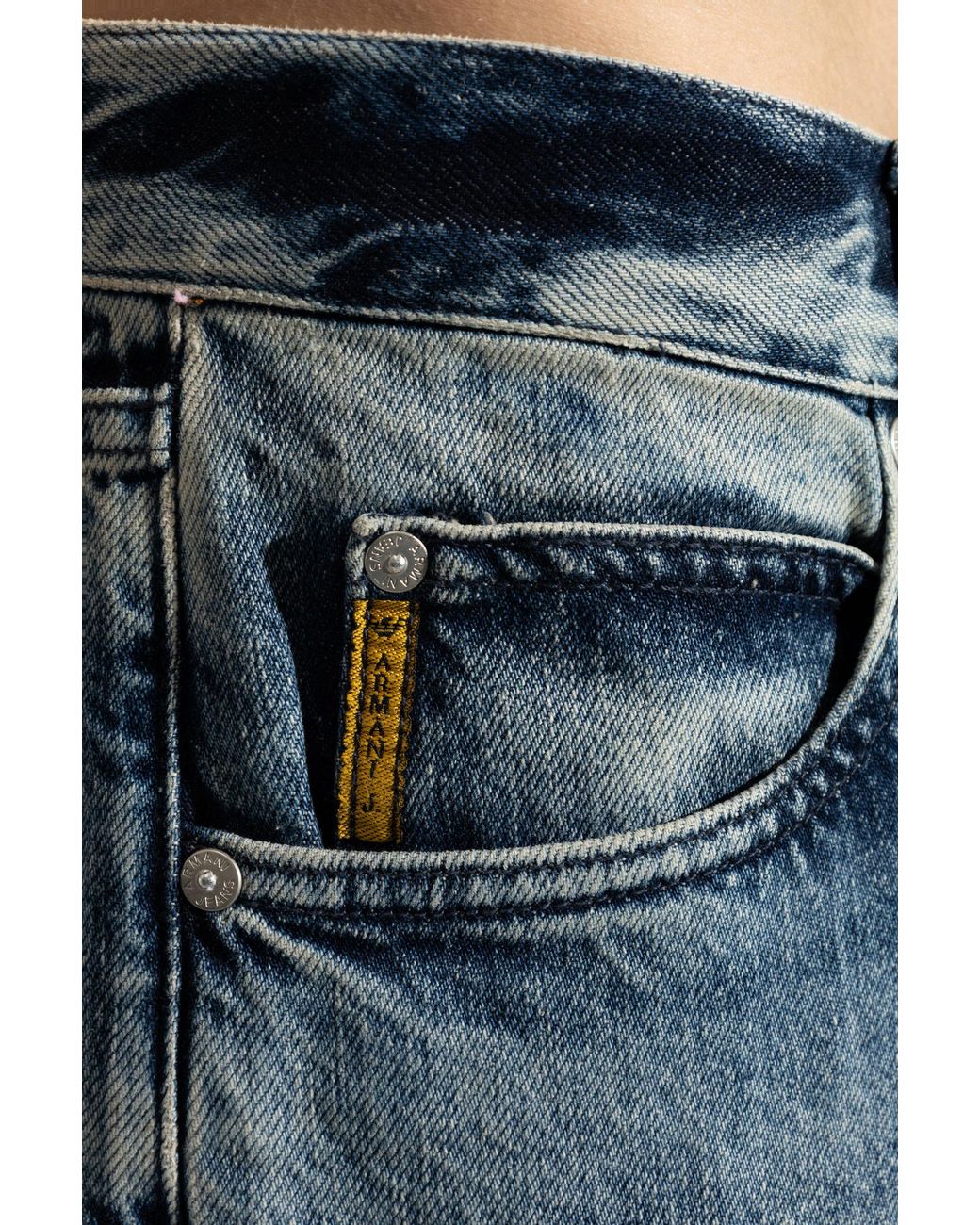 Emporio Armani Blue Straight-Leg Jeans for men