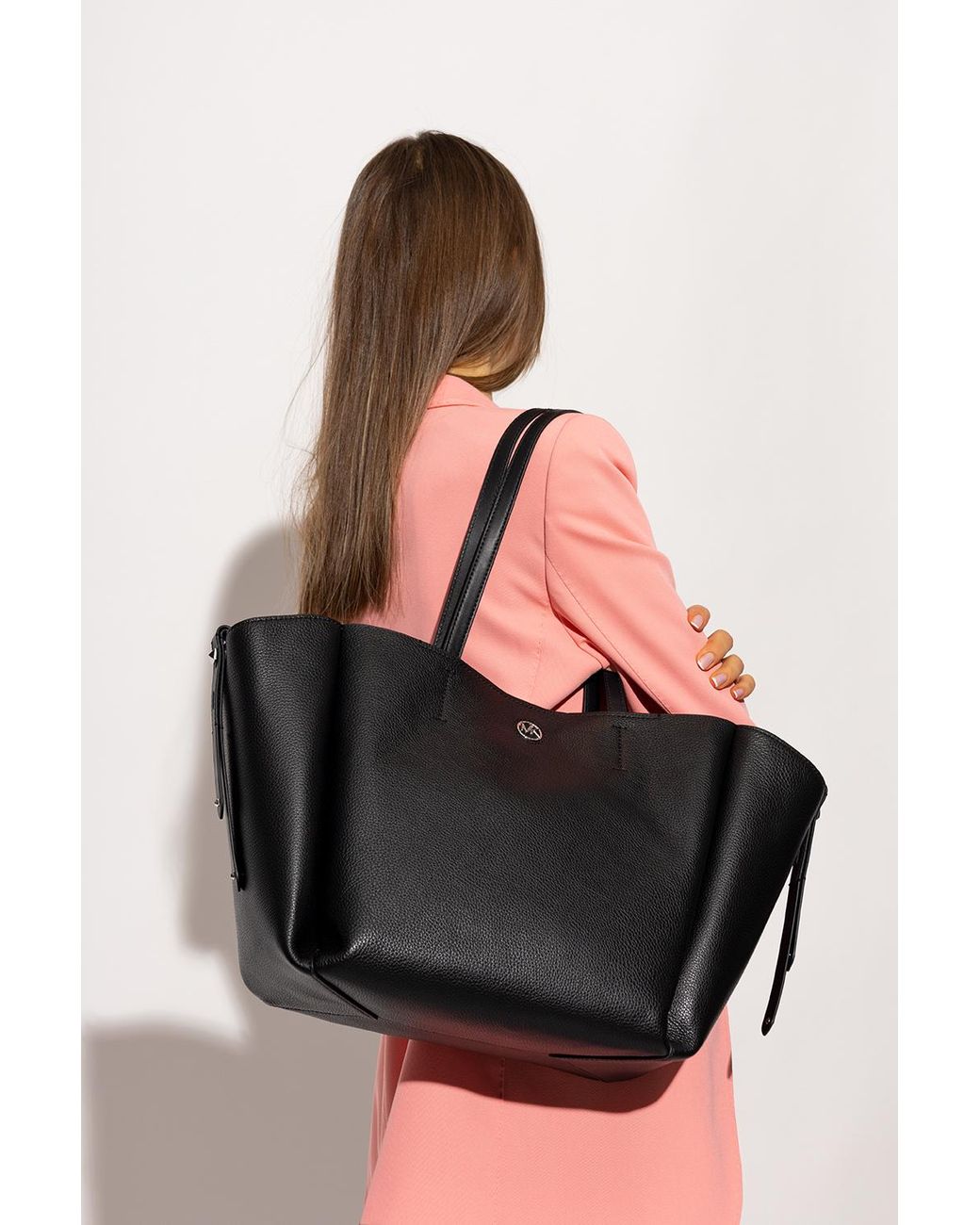 MICHAEL Michael Kors Leather 'freya' Shopper Bag in Black | Lyst