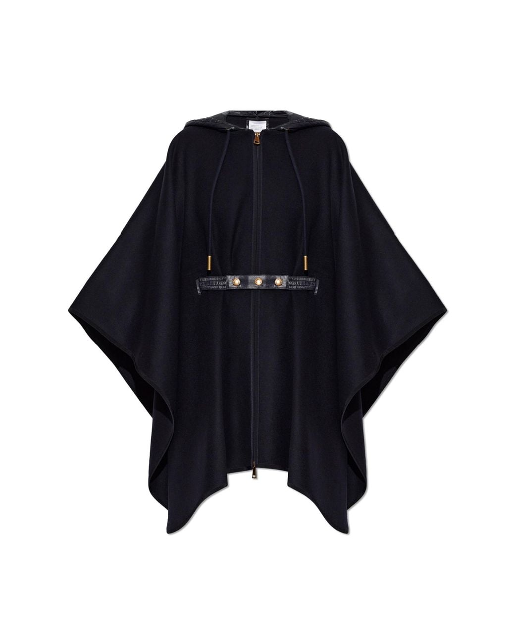 Moncler Blue Wool Poncho