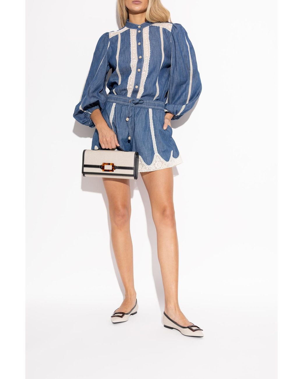 Roger Vivier Natural Gommettine Ballerinas