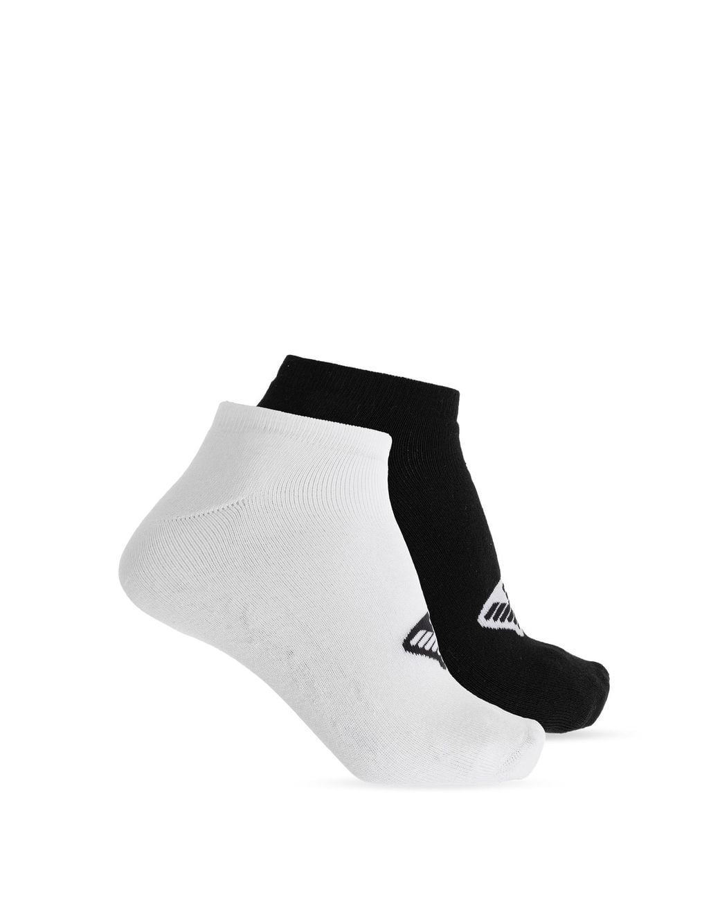 Emporio Armani Black Two-Pack Of Socks With Logo for men