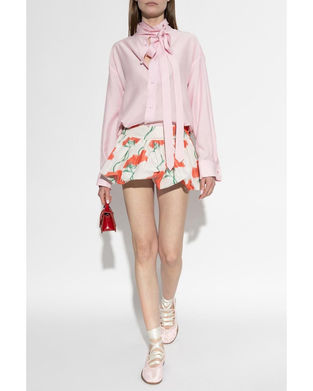 KENZO Pink Shirt With Decorative Tie