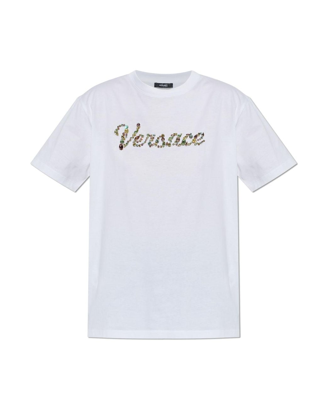 Versace White T-Shirt With Logo