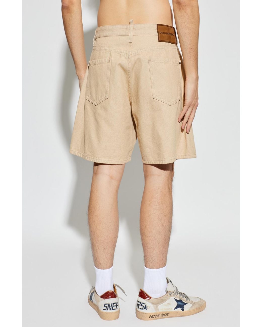 DSquared² Natural 'Boxer' Denim Shorts for men
