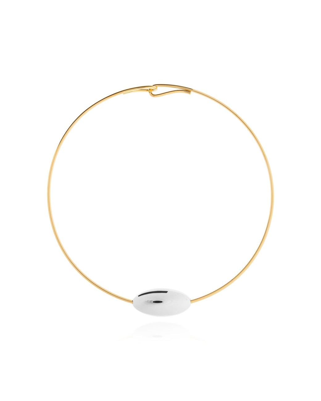 LIE STUDIO White Brass Necklace "Scarlet"