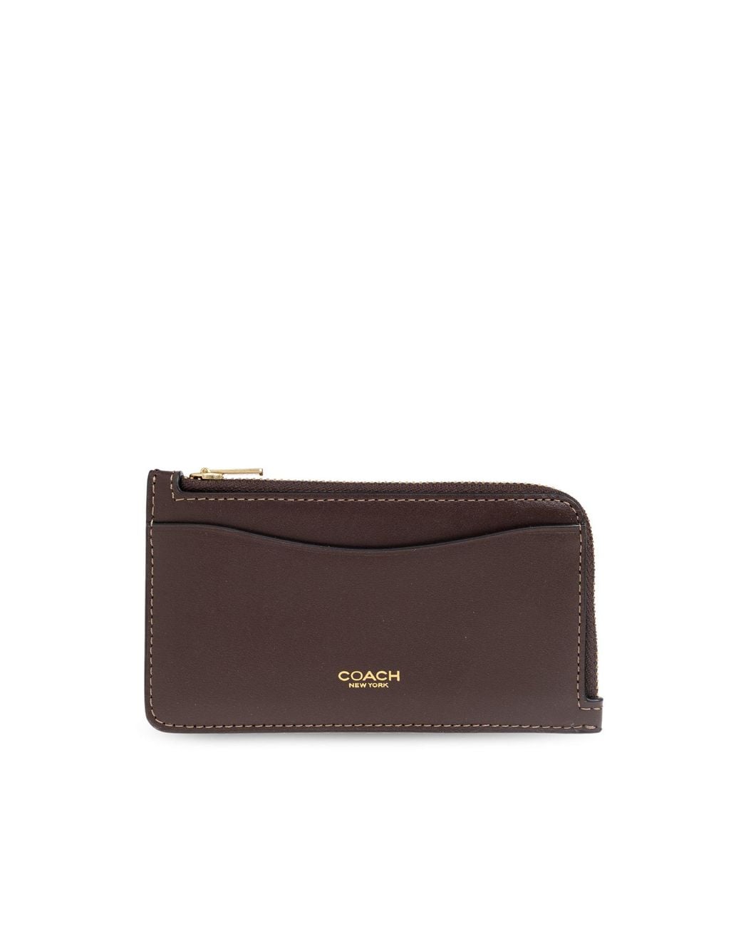 COACH Brown Leather Card Holder
