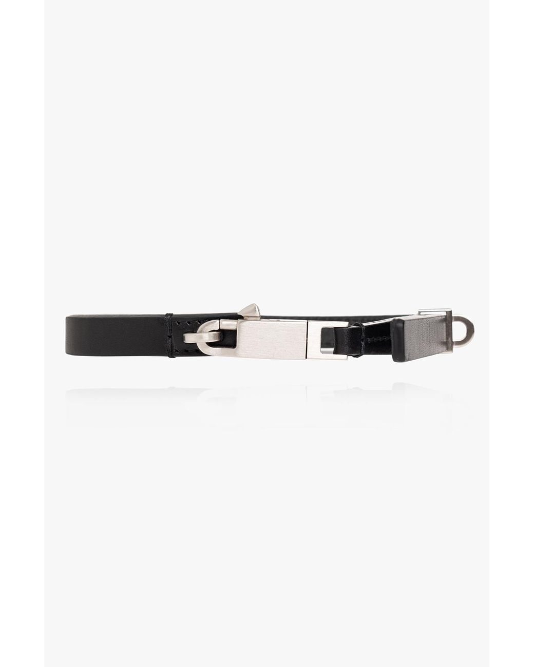 for Men White Rick Owens Leather-trimmed Choker in Black Mens Necklaces Rick Owens Necklaces 