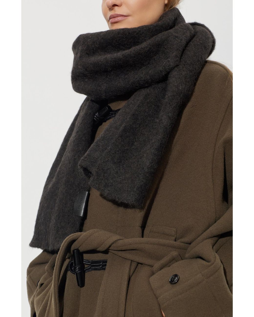 Lemaire Black Wool Scarf