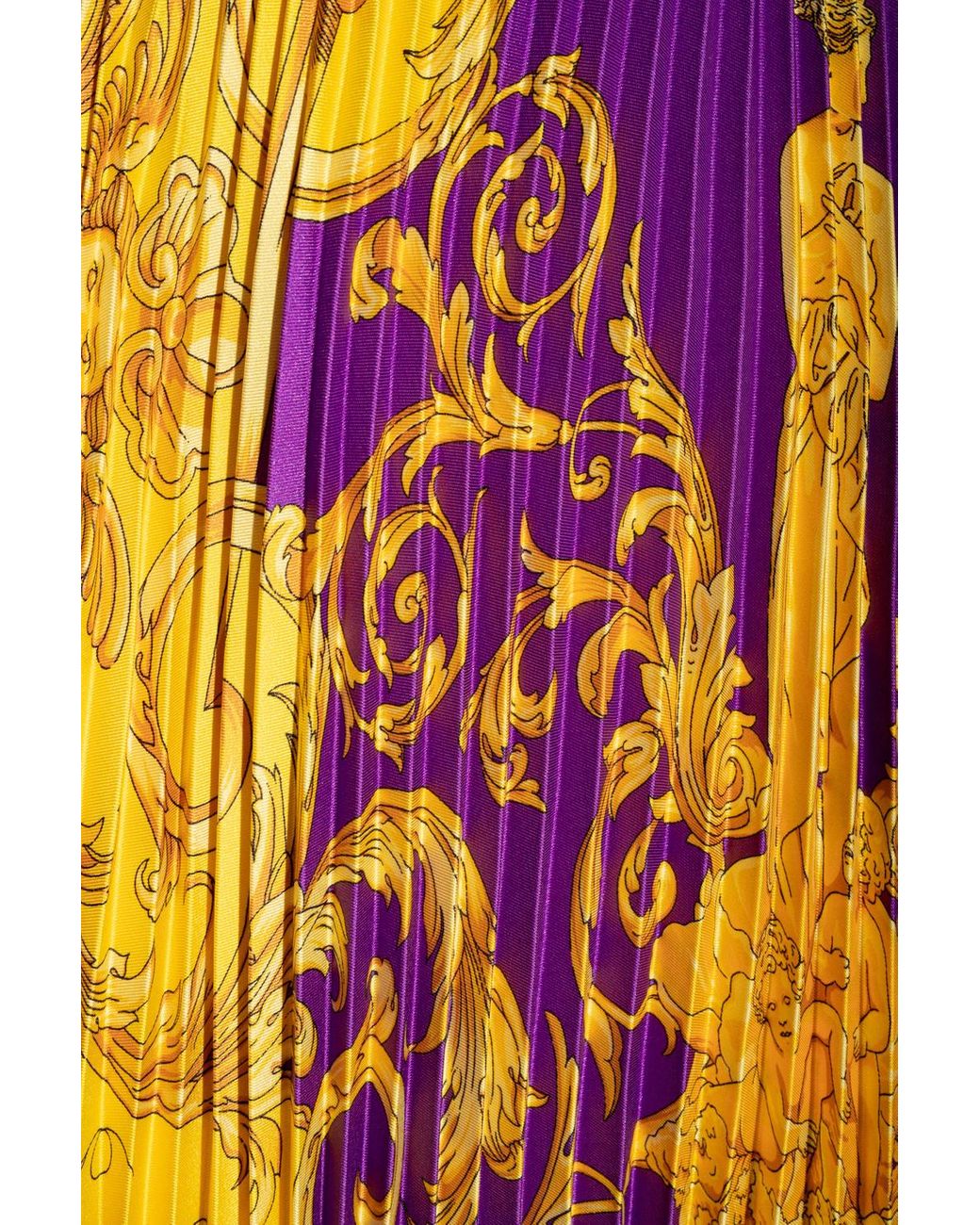 VERSACE 'Orchid Versace’ skirt Multicolor 10087421A06392 Versace Multicolor Orchid Versace Skirt for Women Online USA