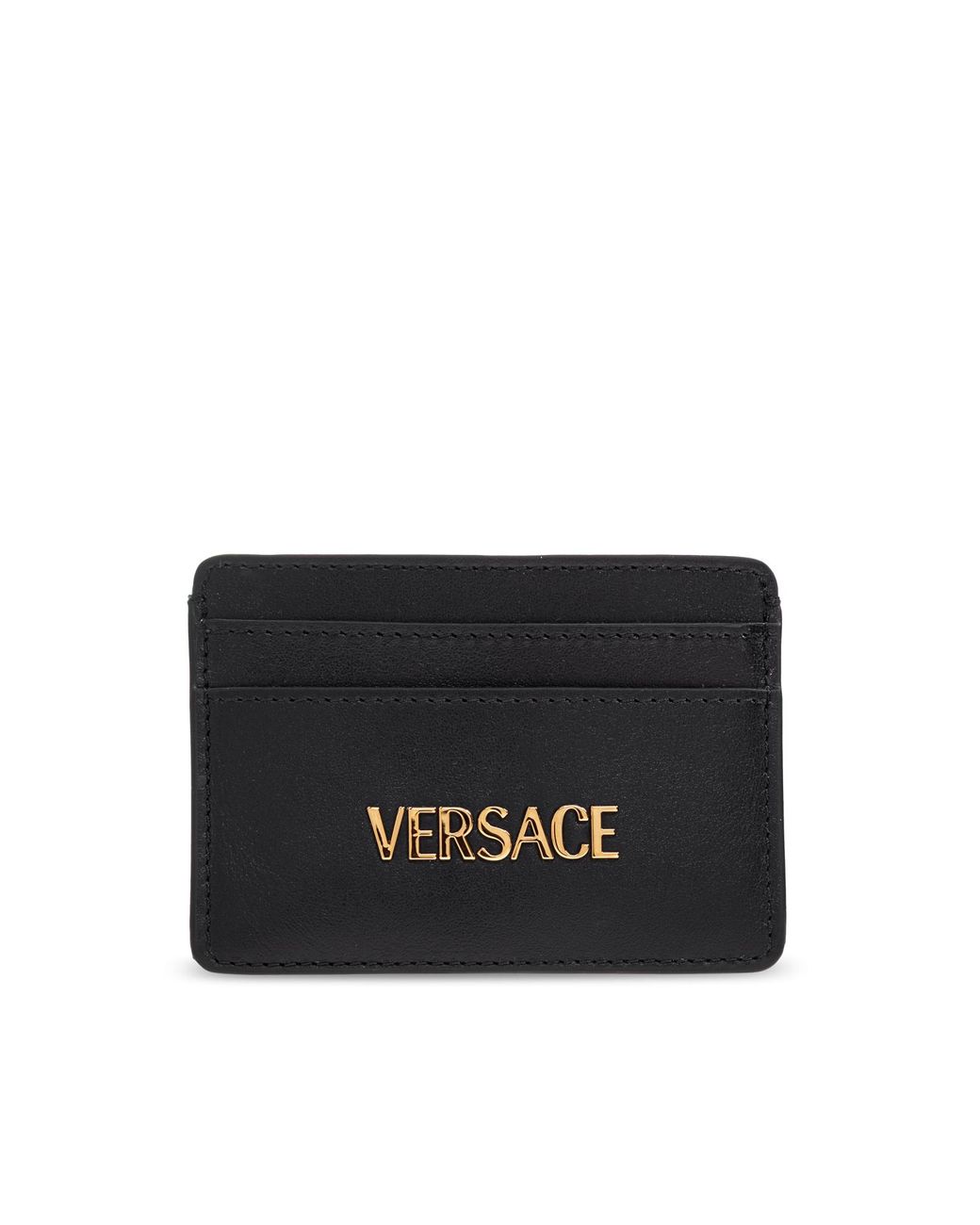 Versace Black Leather Card Holder