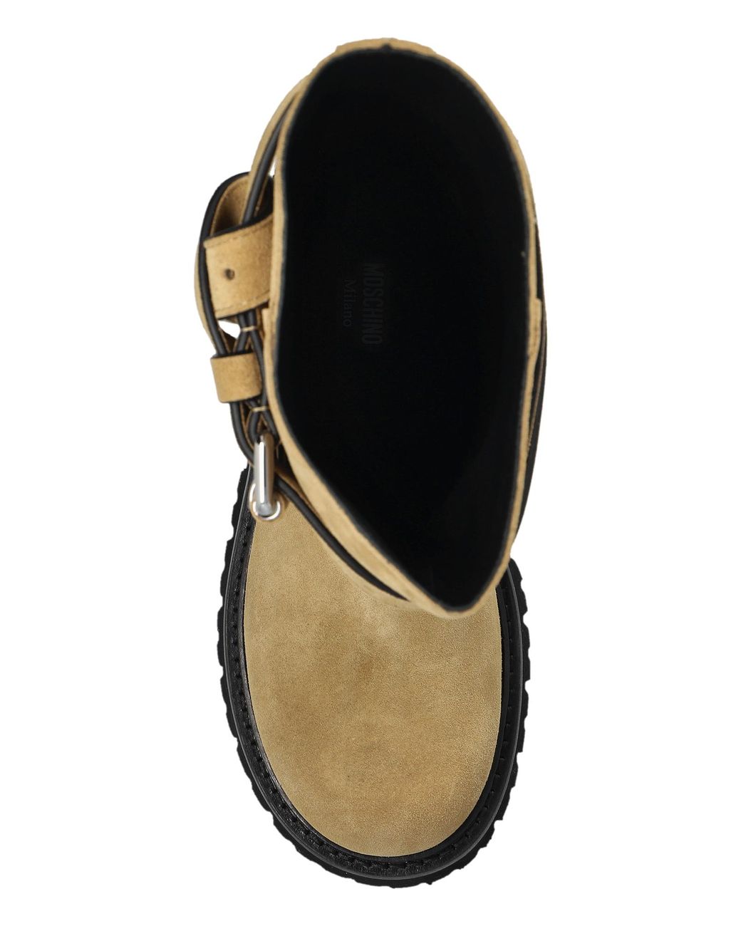 Moschino Natural Suede Ankle Boots