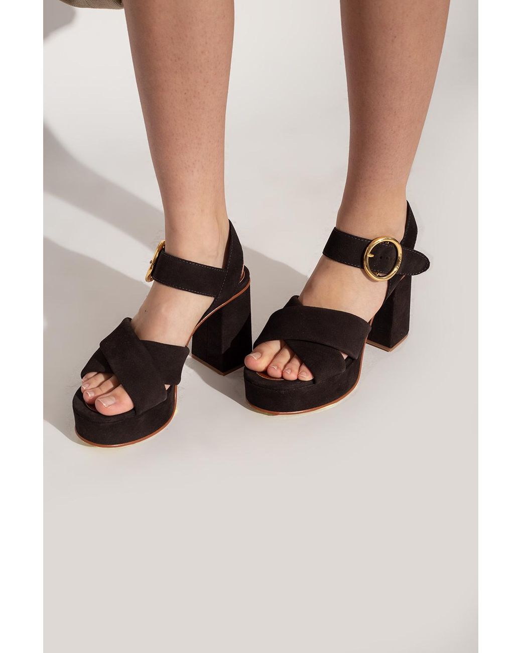 See By Chloé Platform Sandals in Brown | Lyst