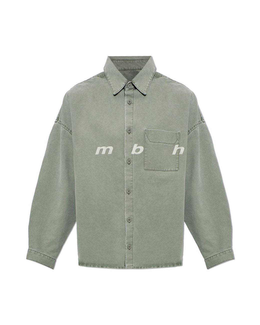 M I S B H V Green Denim Shirt for men