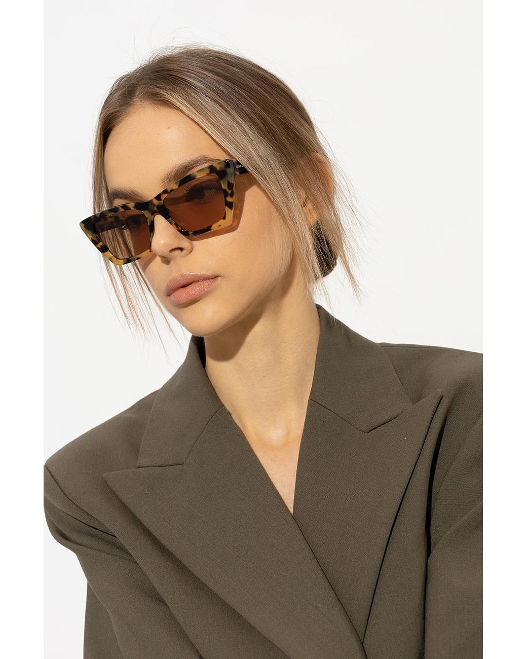 Saint Laurent 'sl 276 Mica' Sunglasses in Natural | Lyst Canada