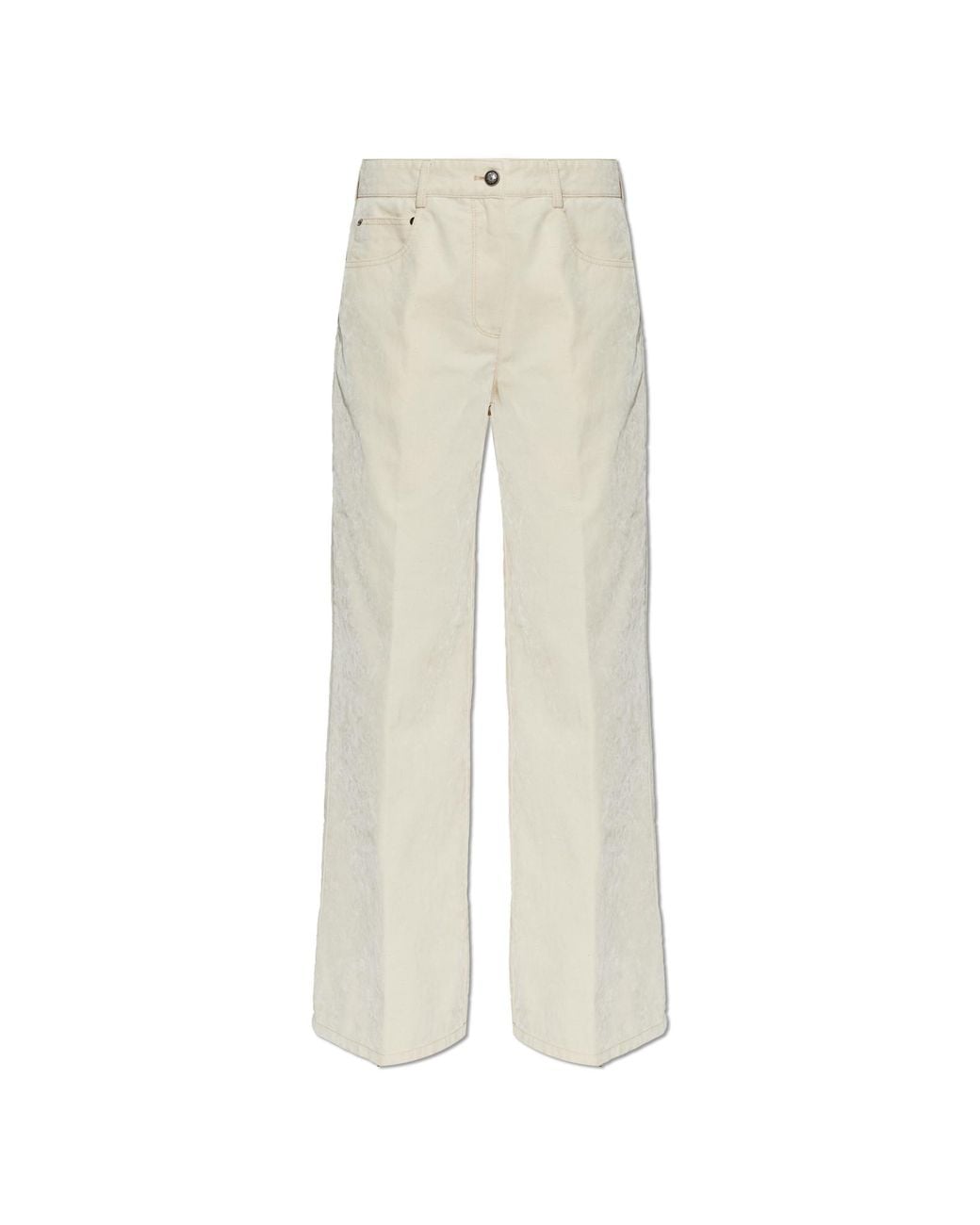 Forte_forte White Velvet Straight-Leg Trousers