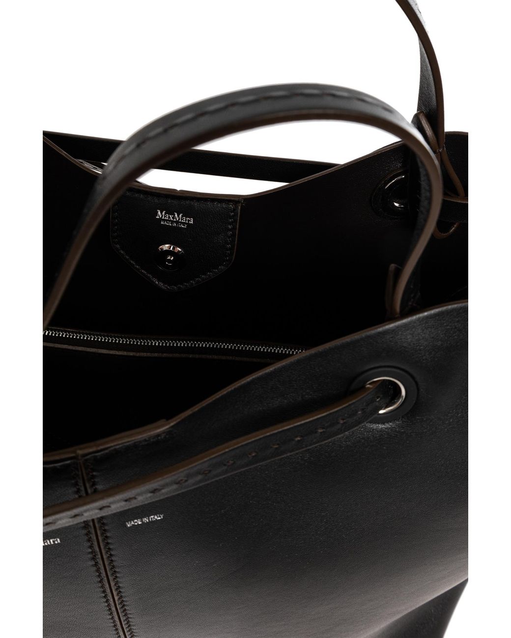 Max Mara Black Shopper Bag 'Mixed Doubles'